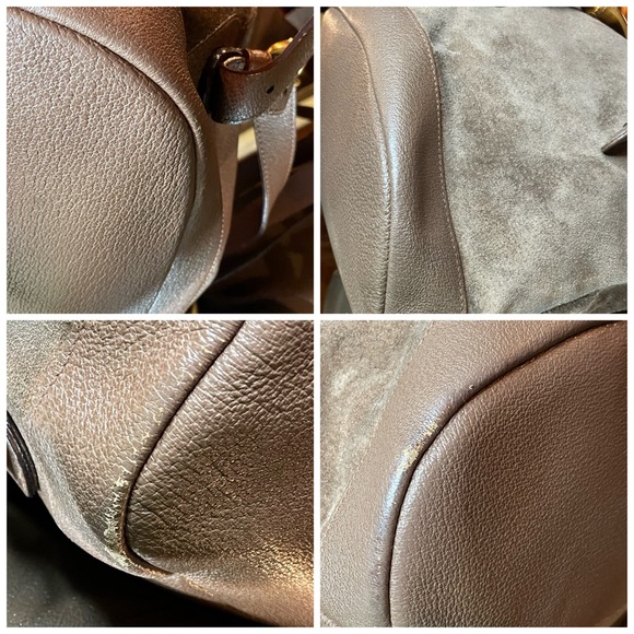 Gucci suede bamboo backpack - Picture 10 of 15